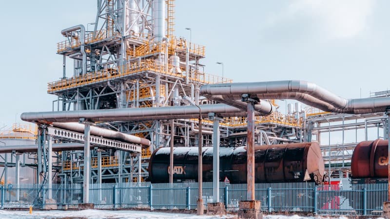 FRP grating access platform in an industrial chemical facility