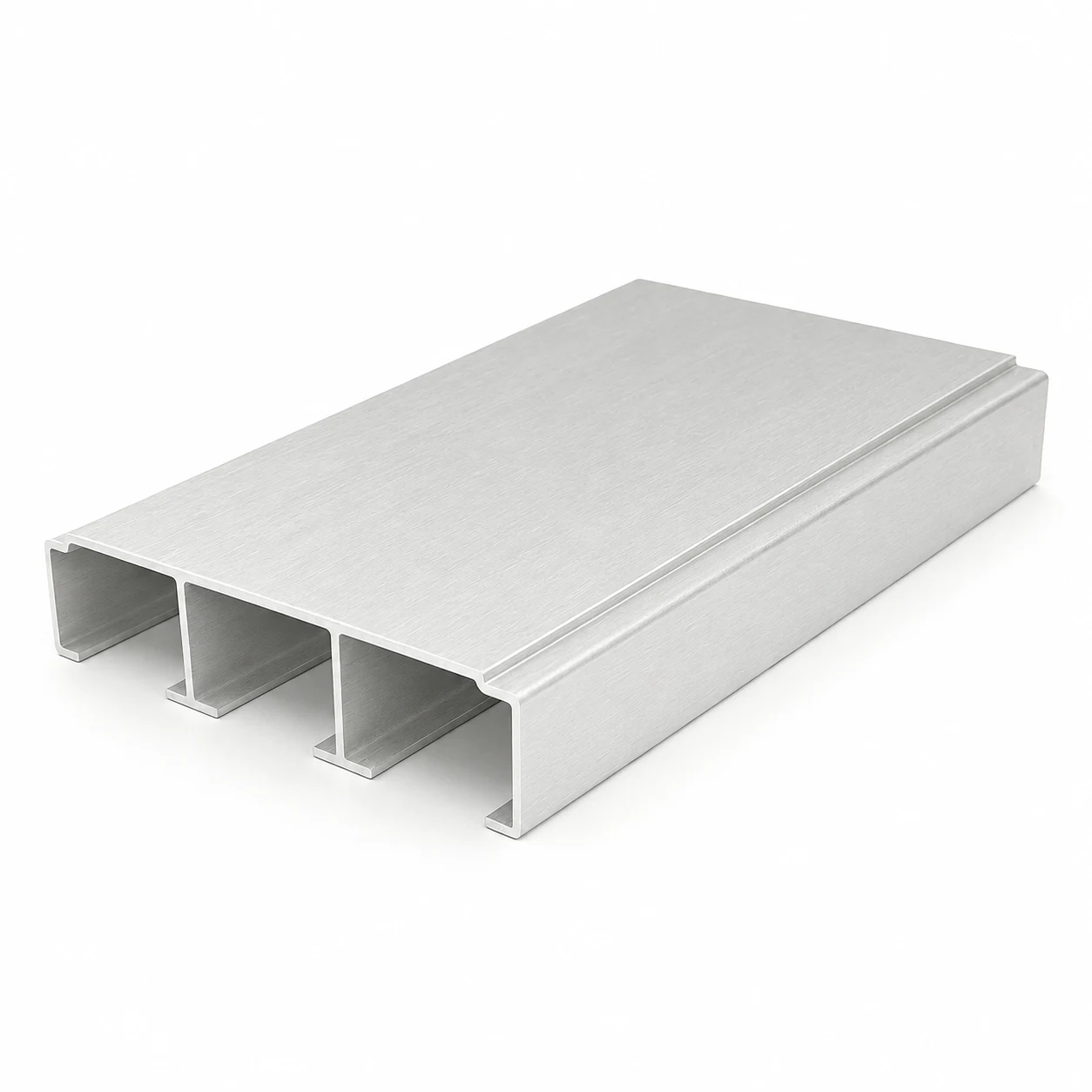 Structural FRP deck panel with a closed top, internal webs and an interlocking edge profile